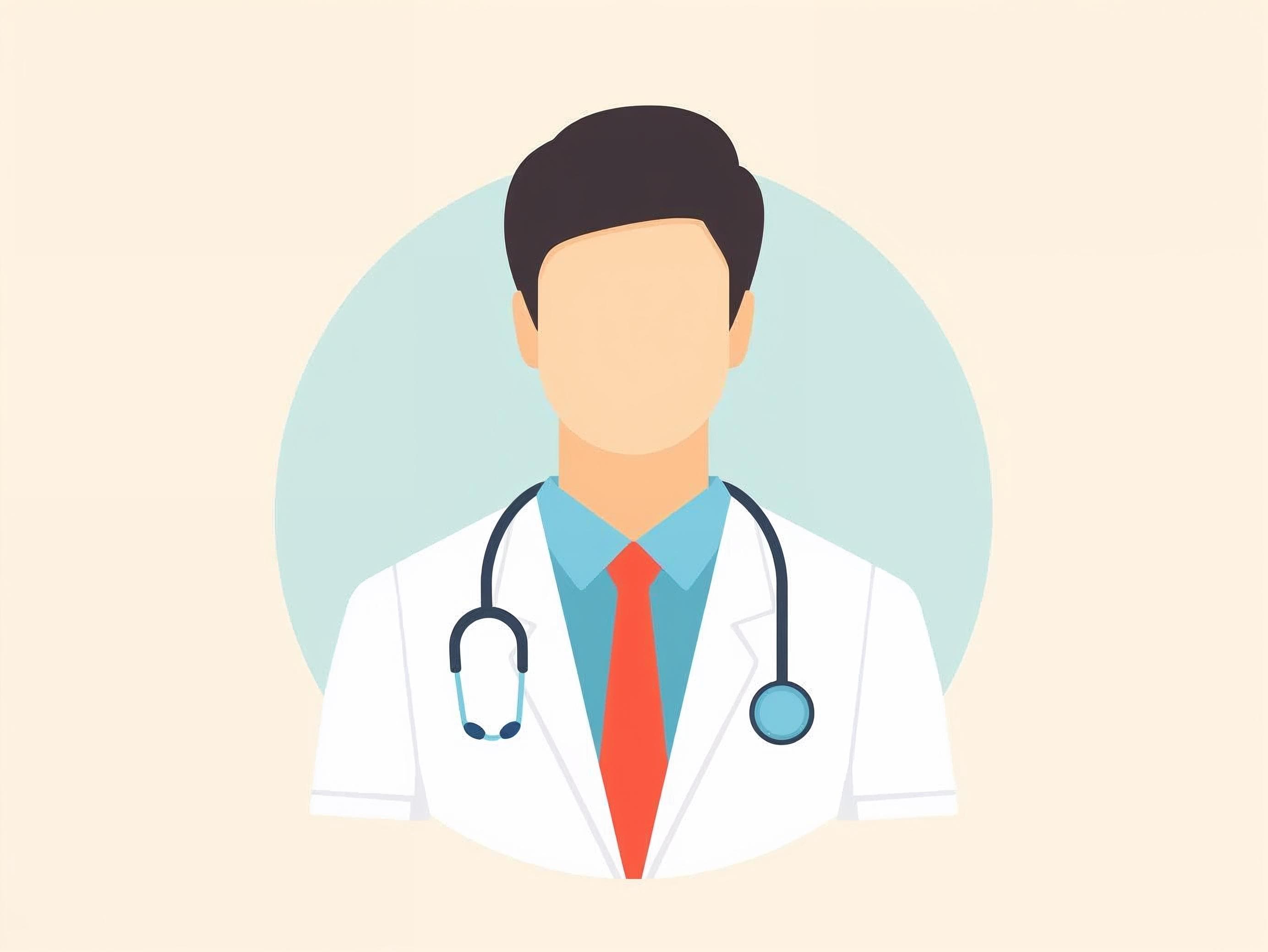 Profissional de saúde em consultório